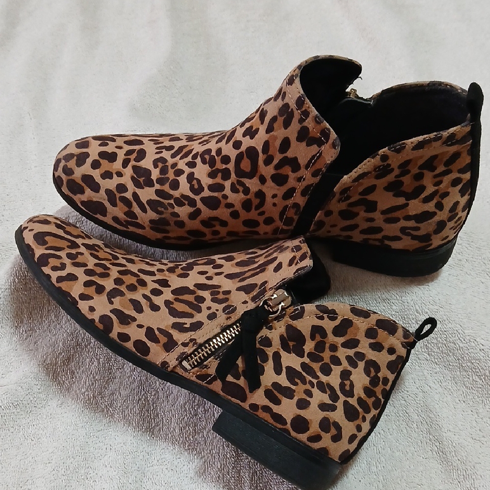Dr. Scholl's Brown Leopard Ankle Booties